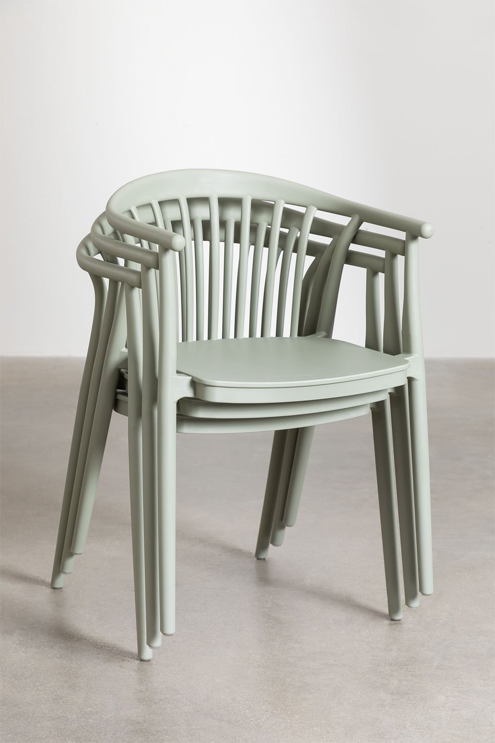 Set tavolo rettangolare Arnadine (180x100 cm) e 6 sedie da giardino Ivor