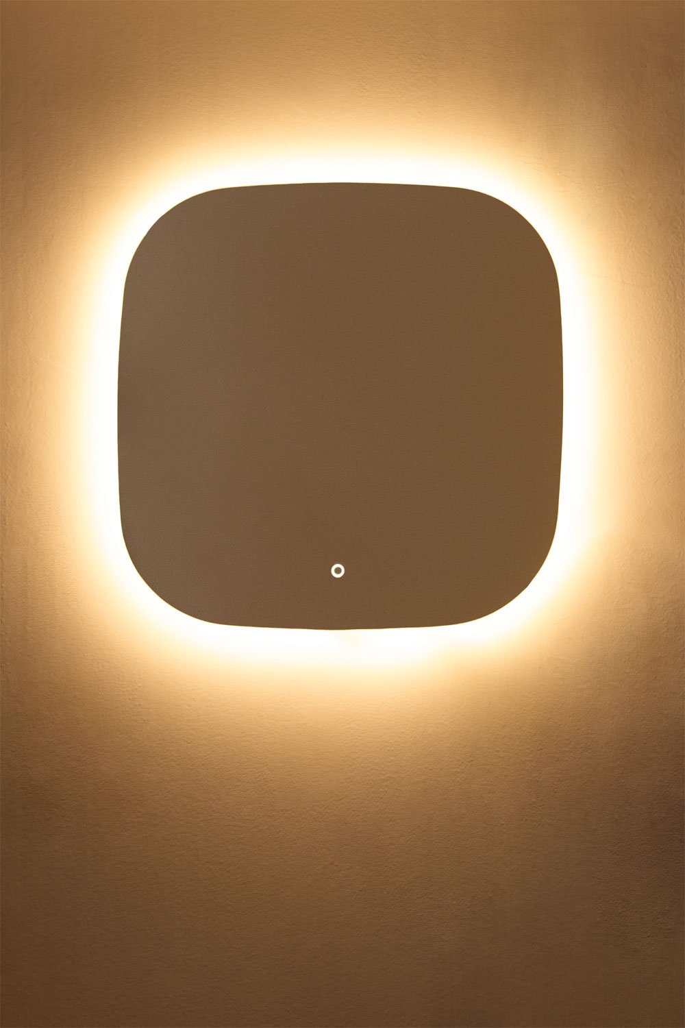 Specchio da bagno quadrato con luce LED e antiappannamento (75x75 cm) Tobie