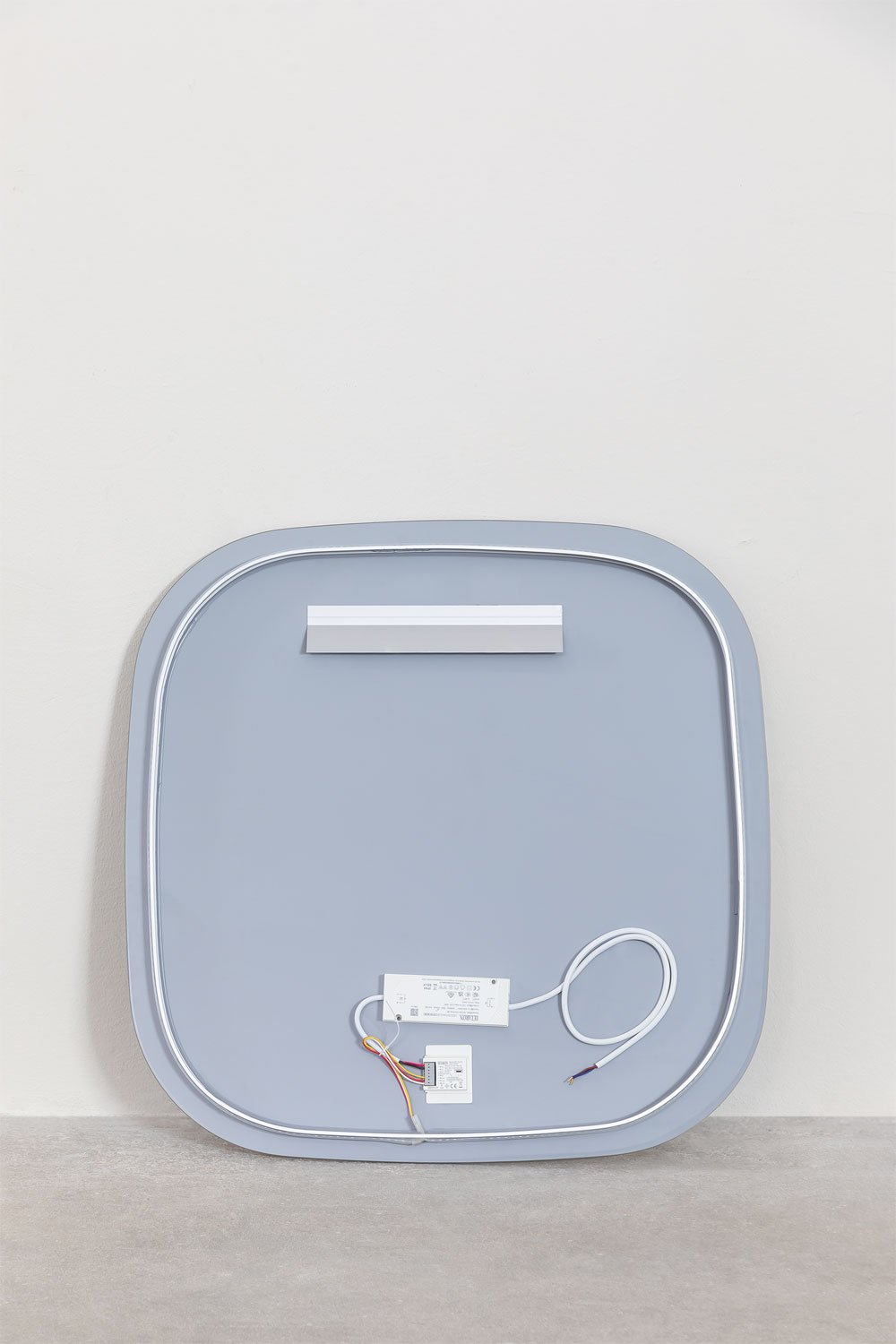 Specchio da bagno quadrato con luce LED e antiappannamento (75x75 cm) Tobie