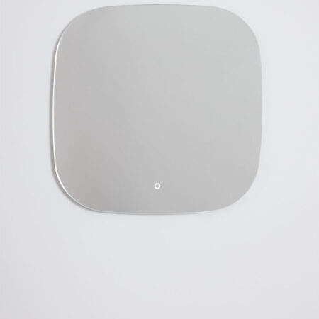 Specchio da bagno quadrato con luce LED e antiappannamento (75x75 cm) Tobie