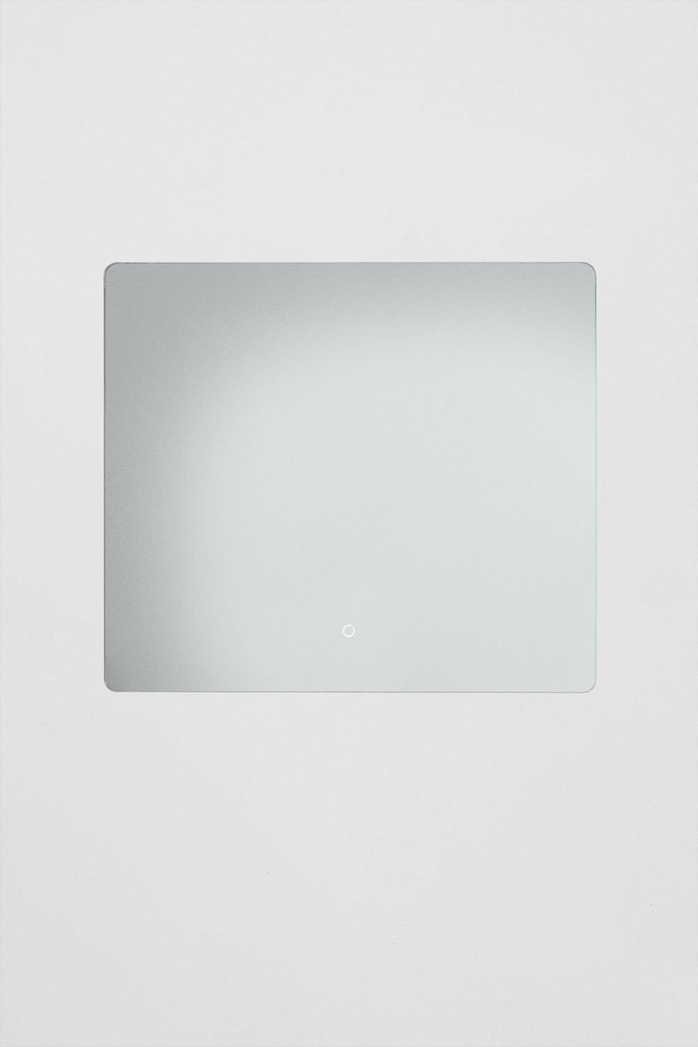 Specchio da bagno rettangolare con luce led e antiappannamento (80x70 cm) Gualar