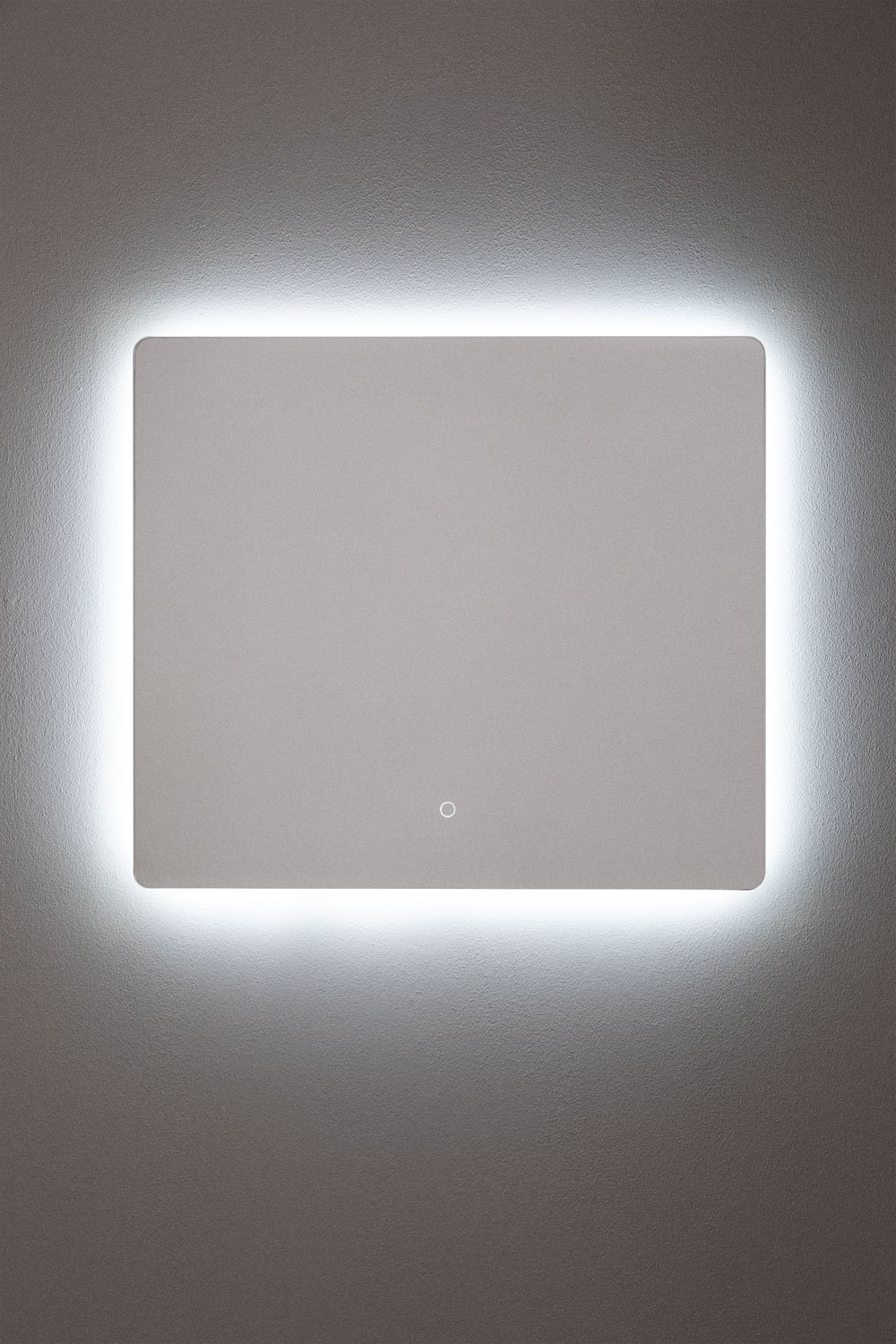 Specchio da bagno rettangolare con luce led e antiappannamento (80x70 cm) Gualar