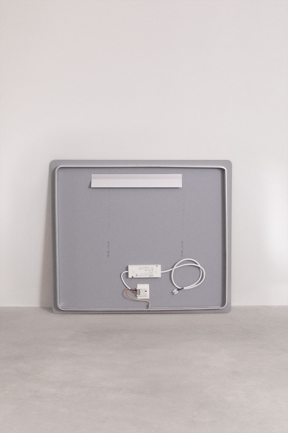 Specchio da bagno rettangolare con luce led e antiappannamento (80x70 cm) Gualar