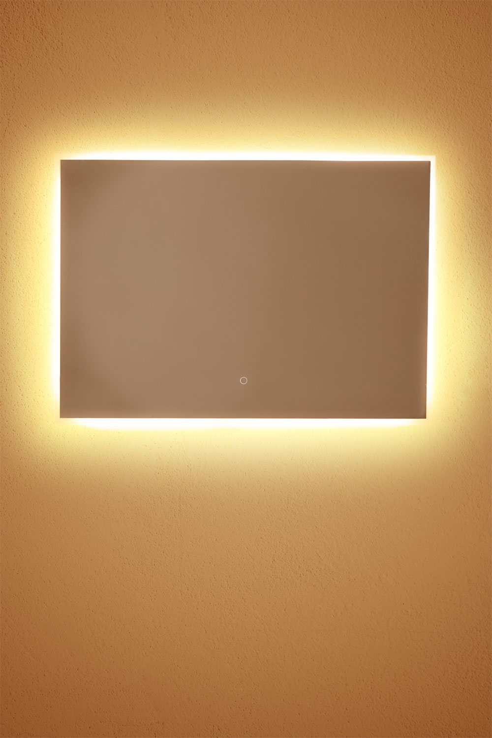 Specchio da bagno rettangolare con luce LED e antiappannamento Tamsin