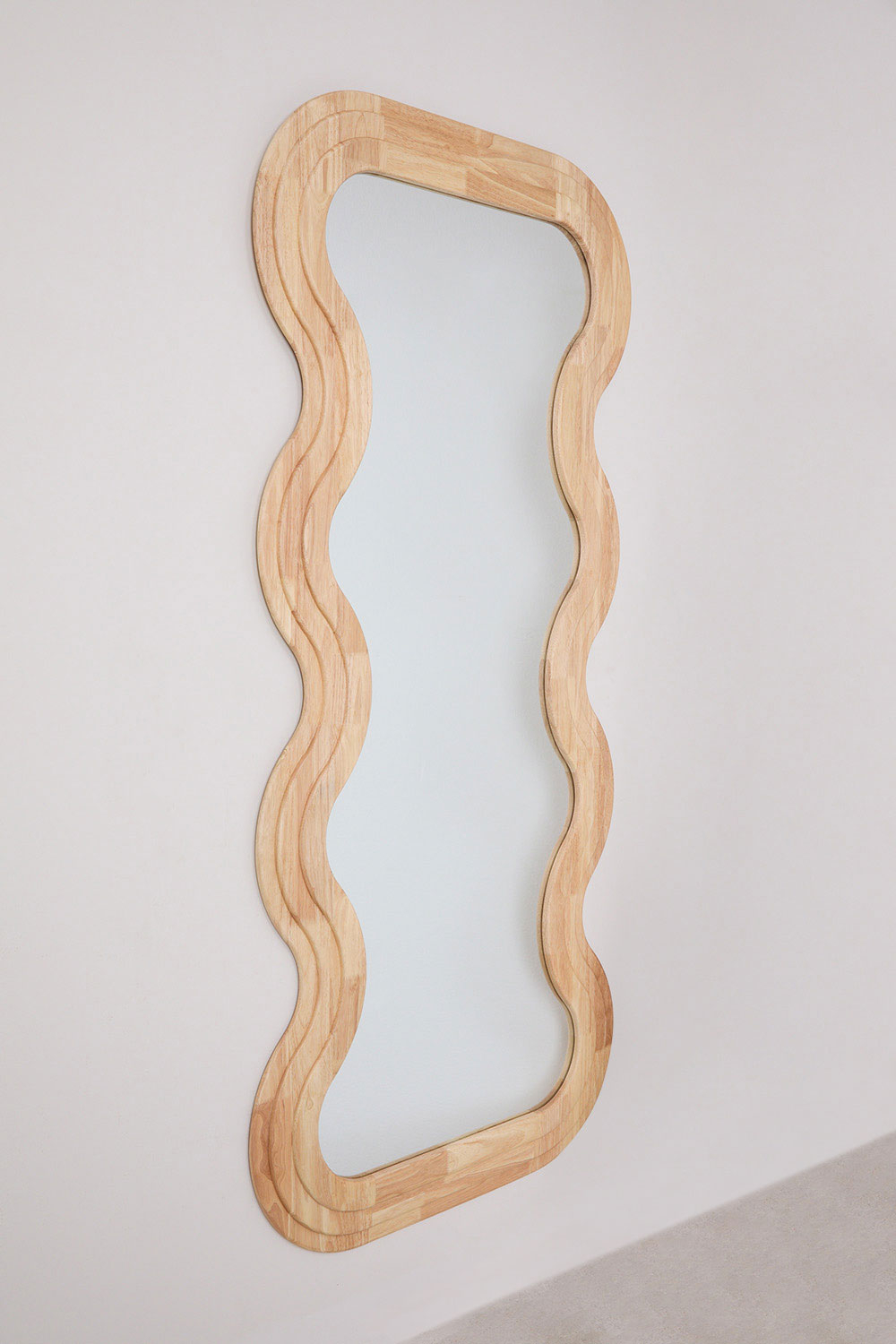 Specchio da parete in legno di rovere (85x180 cm) Lierta