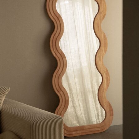 Specchio da parete in legno di rovere (85x180 cm) Lierta