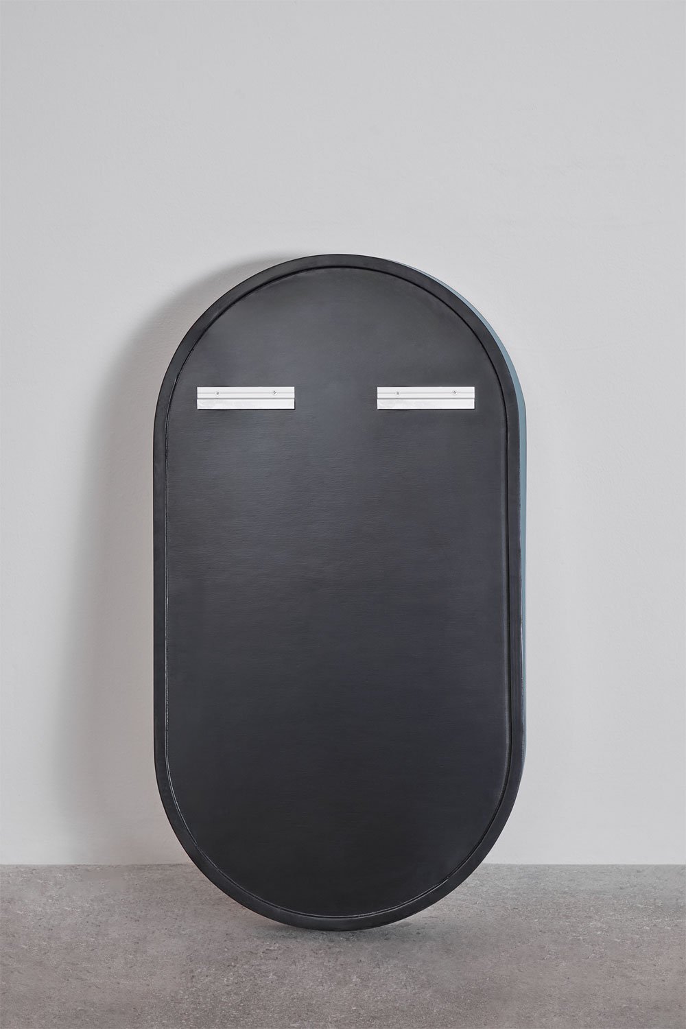 Specchio da parete ovale per il bagno Oricsa con contenitore (50x90 cm)
