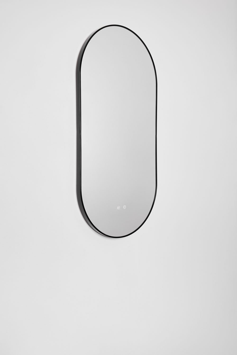 Specchio da parete ovale da bagno con luce LED e antiappannamento (50x100 cm) Asteiro
