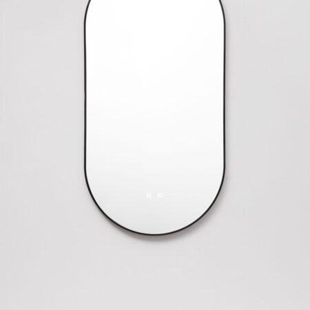 Specchio da parete ovale da bagno con luce LED e antiappannamento (50x100 cm) Asteiro