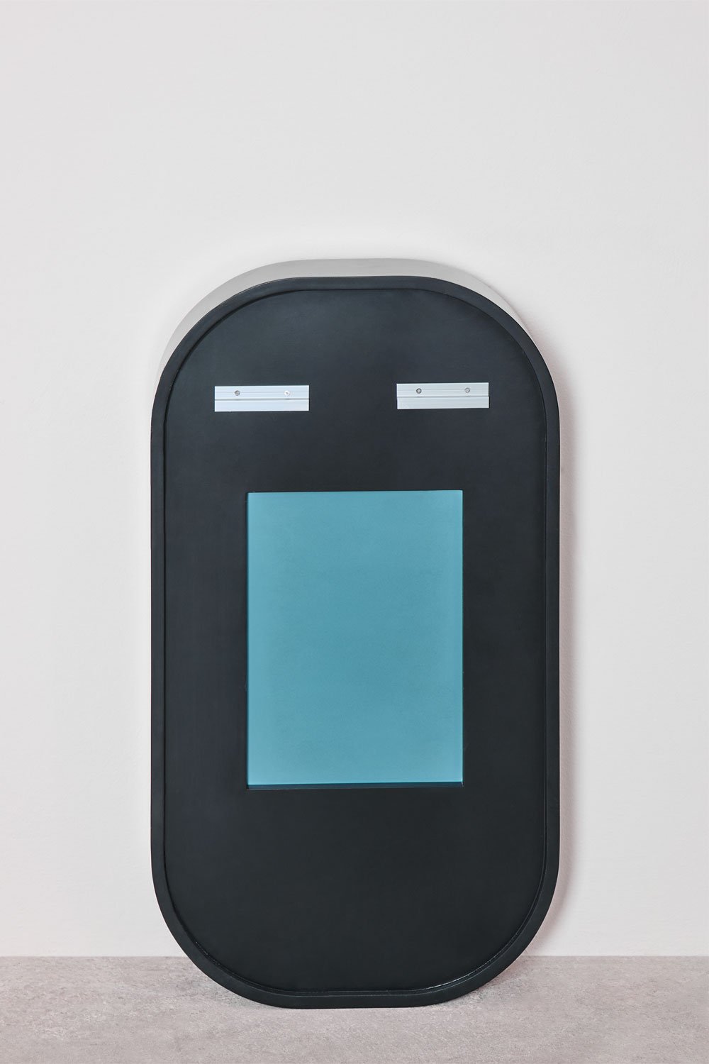 Specchio da parete ovale da bagno con mensola (50x90 cm) Warien