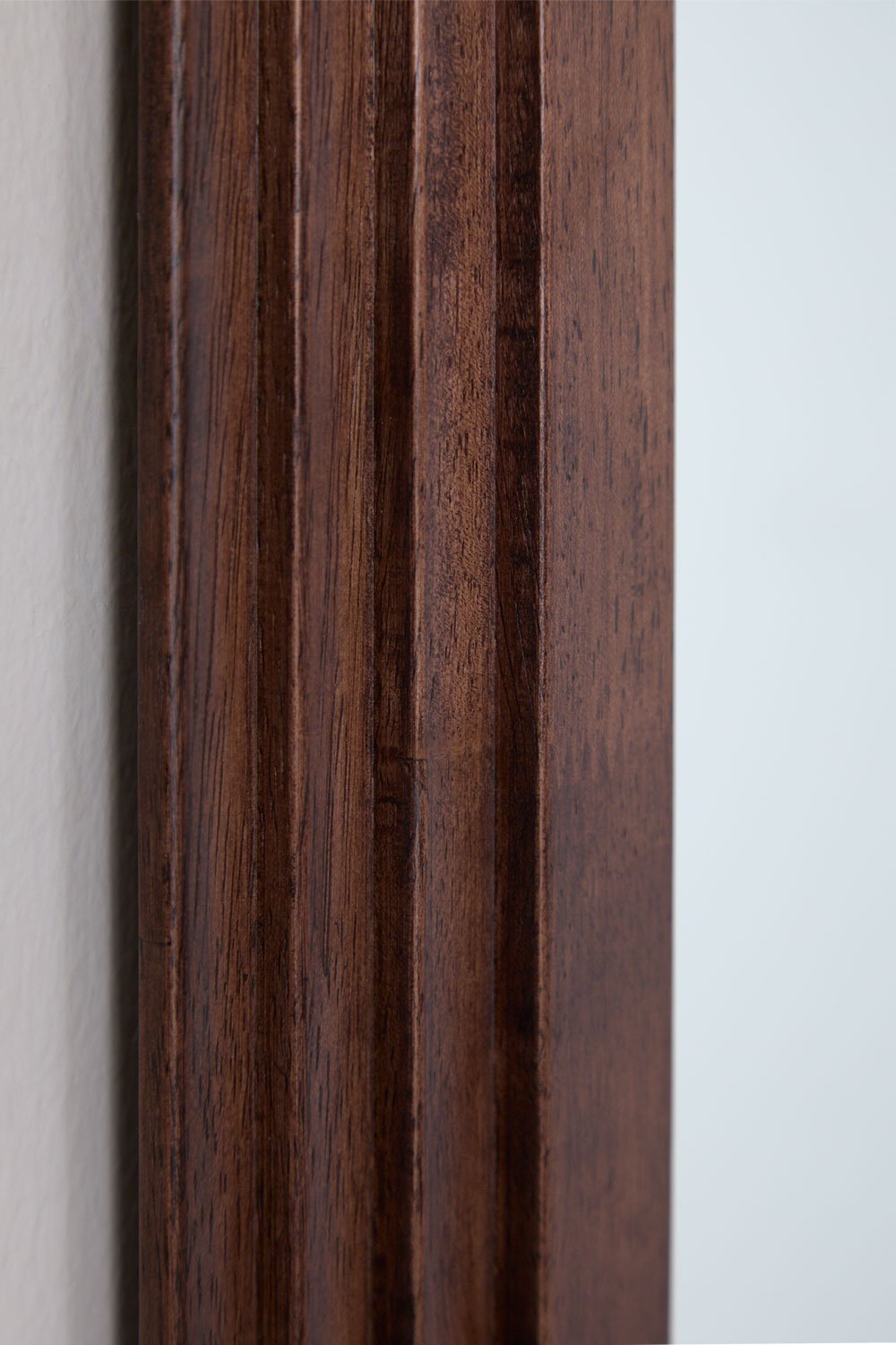 Specchio ovale da parete 50x165 cm in legno di rovere Munar