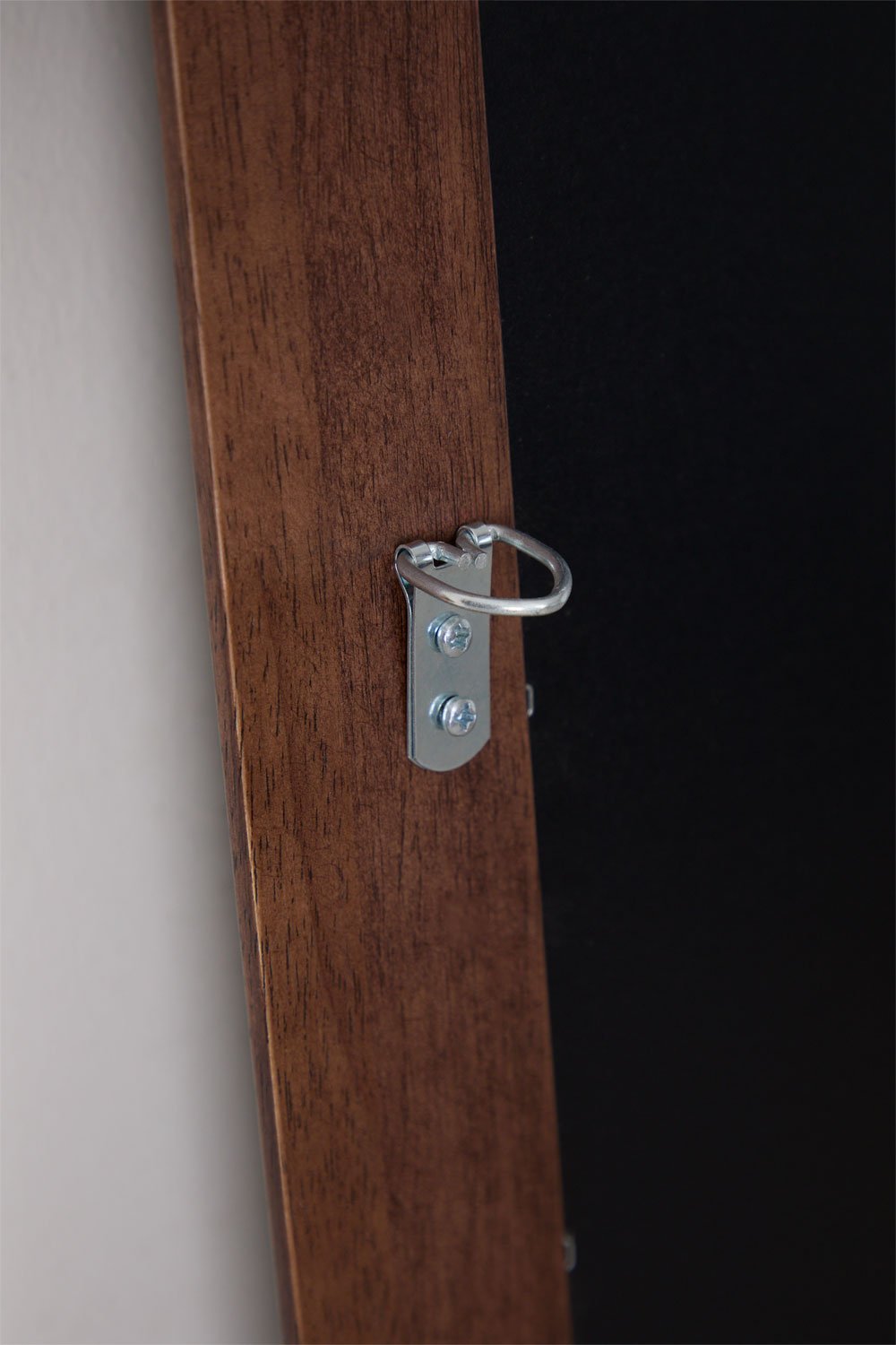 Specchio ovale da parete 50x165 cm in legno di rovere Munar