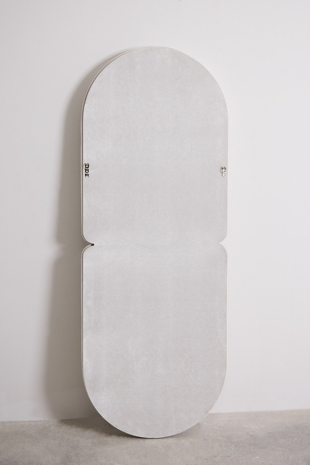 Specchio da parete ovale in velluto (60x160 cm) Santes