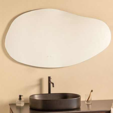 Specchio da parete per bagno con luce LED e antiappannamento (140x75 cm) Jynox