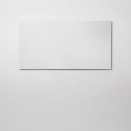 Specchio da parete rettangolare da bagno con luce LED e antiappannamento (140x75 cm) Riben