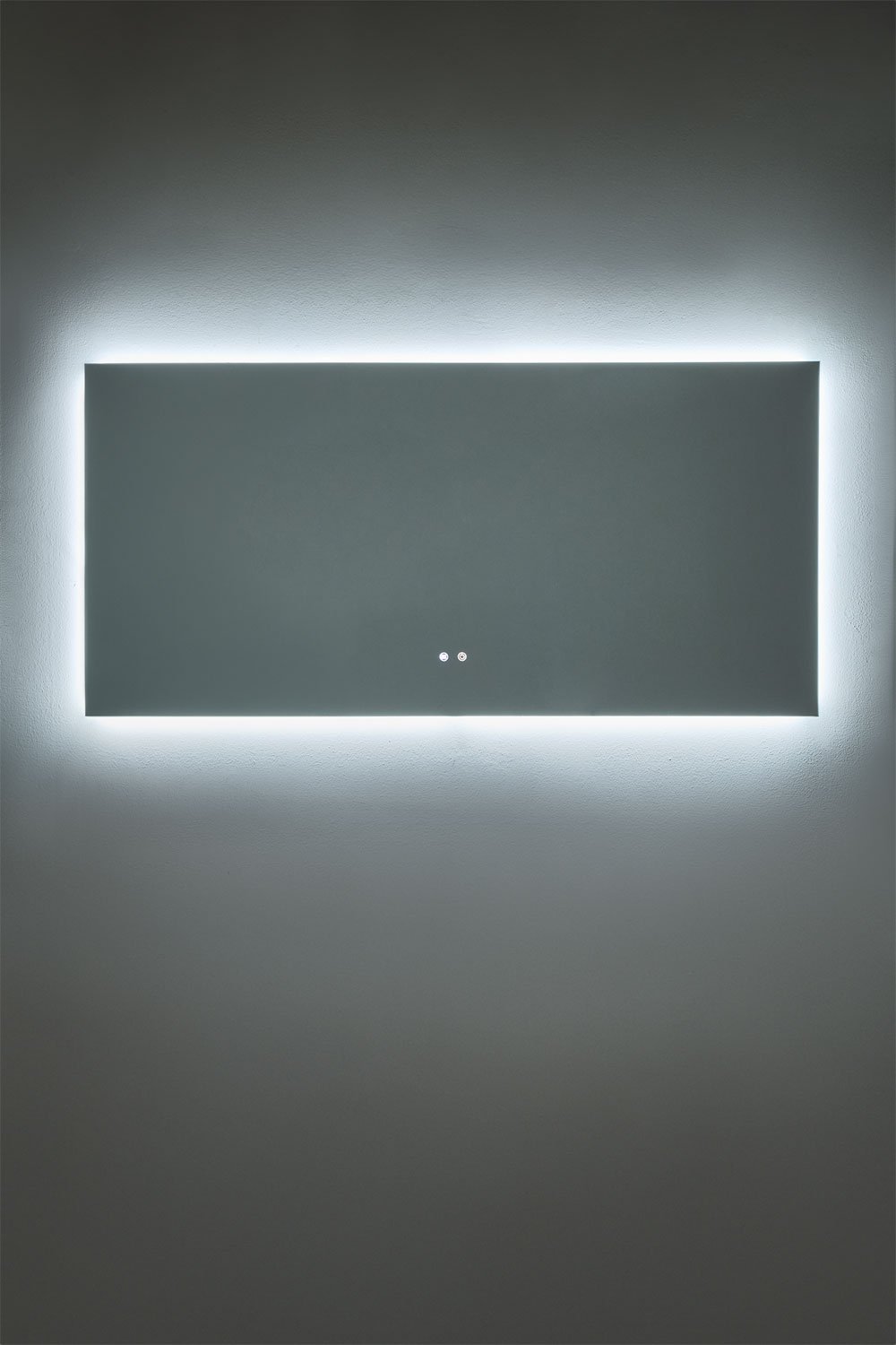 Specchio da parete rettangolare da bagno con luce LED e antiappannamento (160x75 cm) Jorvi