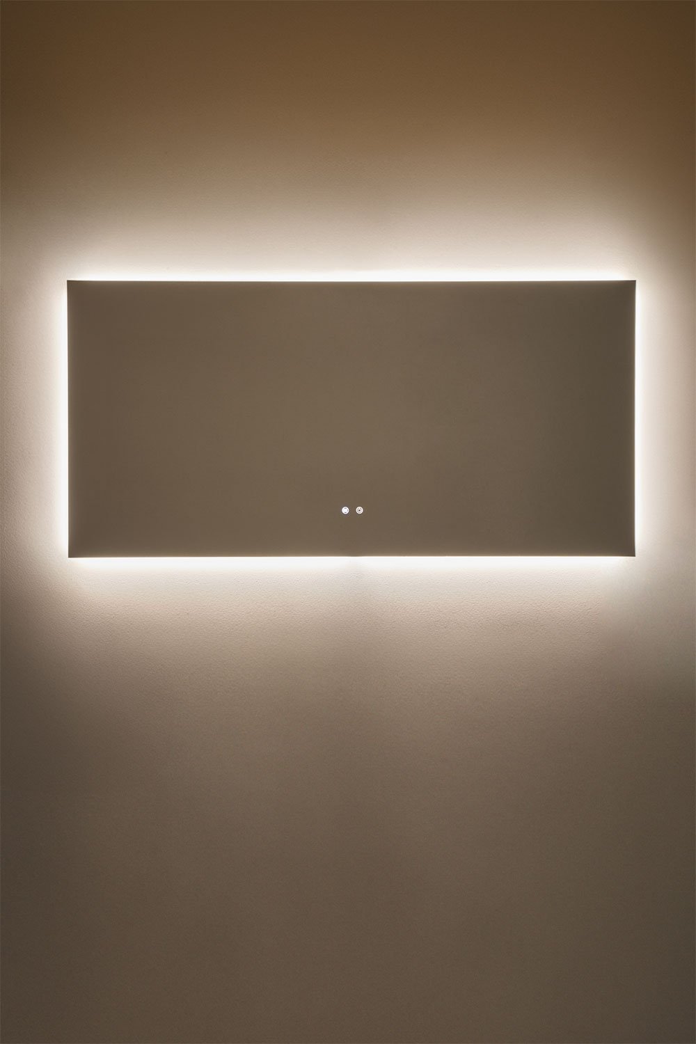 Specchio da parete rettangolare da bagno con luce LED e antiappannamento (160x75 cm) Jorvi