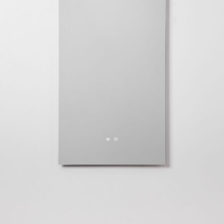 Specchio da parete rettangolare da bagno con luce LED e antiappannamento (55x90 cm) Kirvex