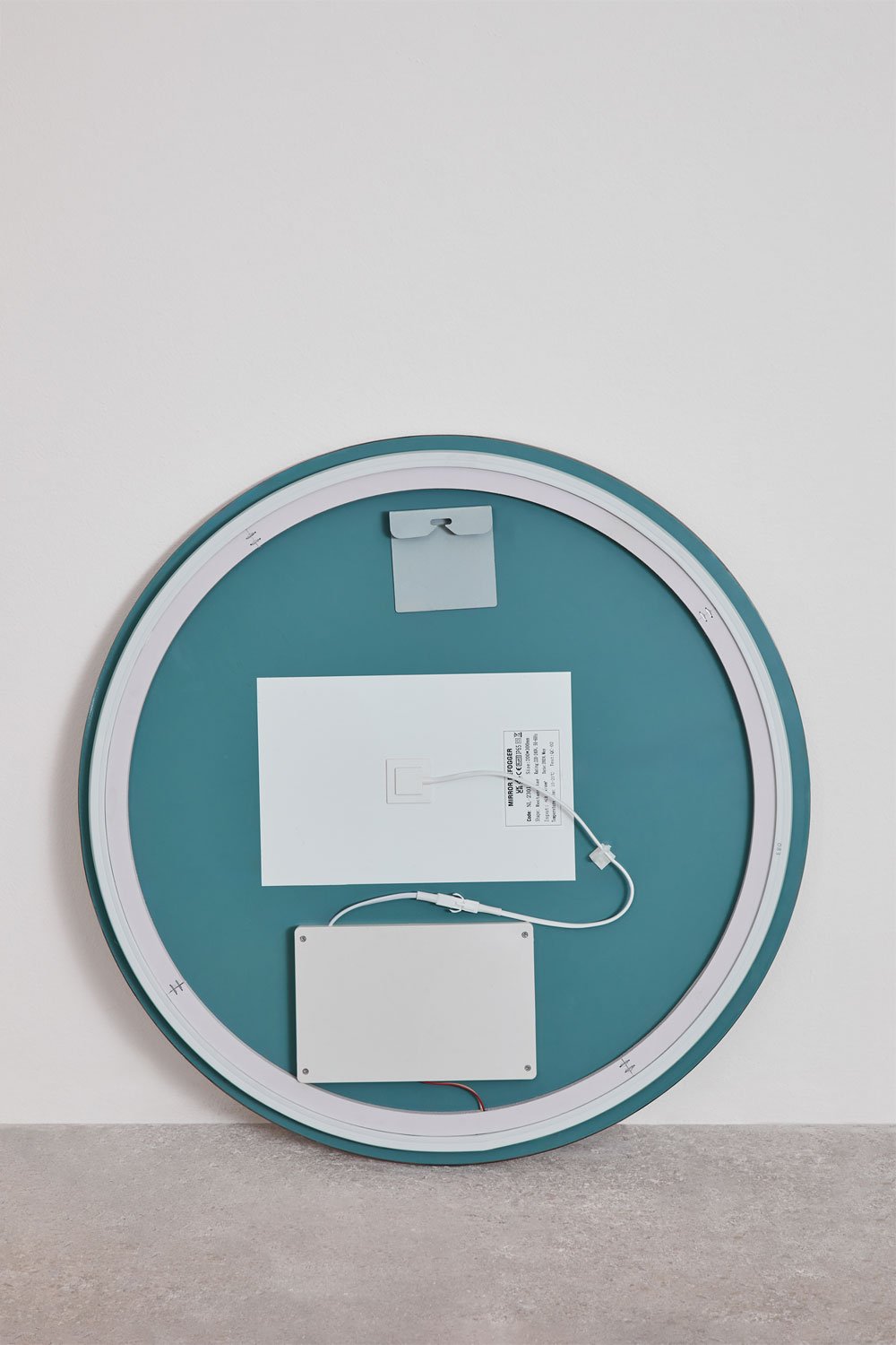 Specchio da parete rotondo da bagno con luce LED e antiappannamento (Ø70 cm) Solyn