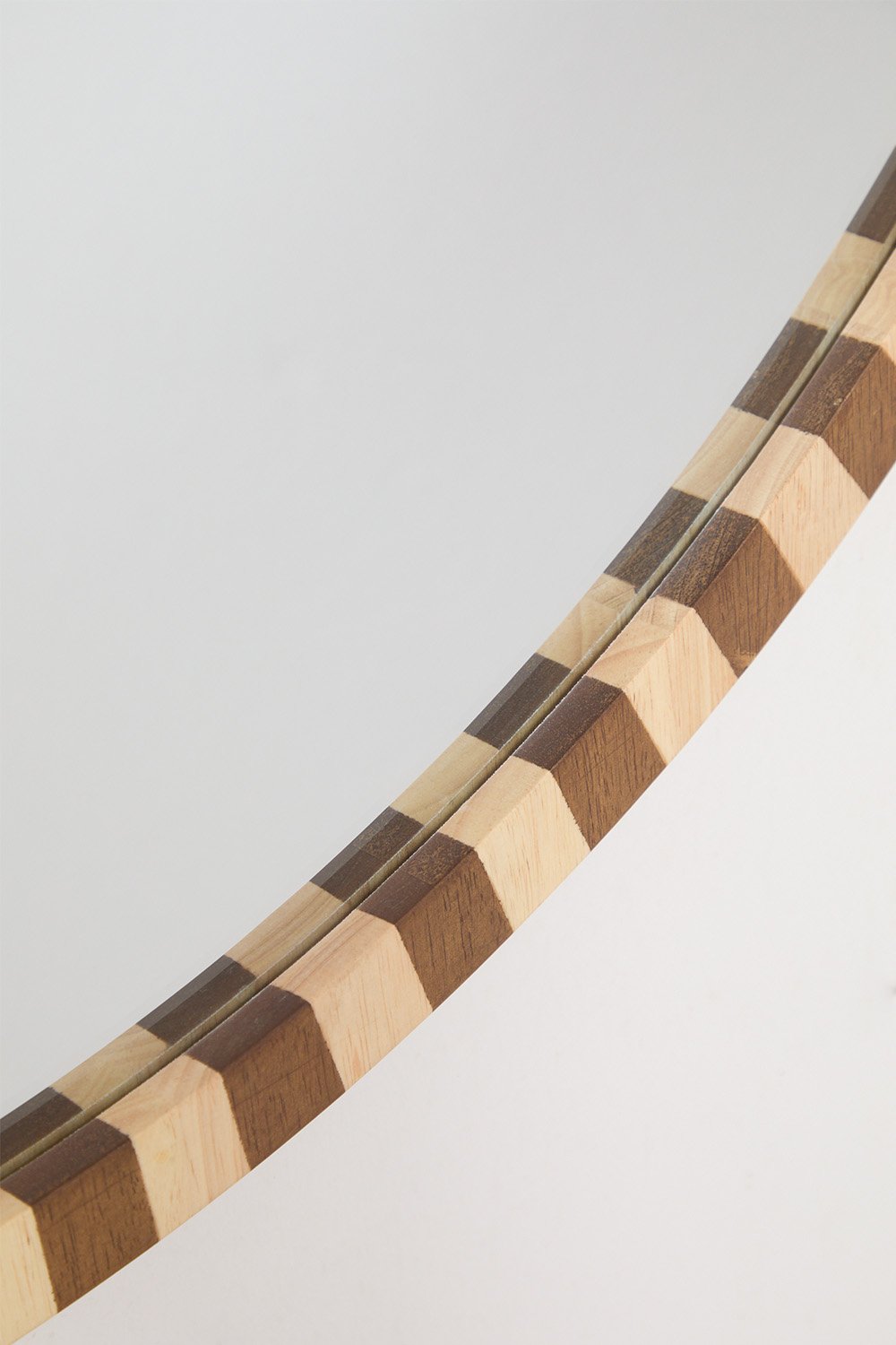 Specchio da parete rotondo in legno di rovere (Ø110 cm) Sapeira
