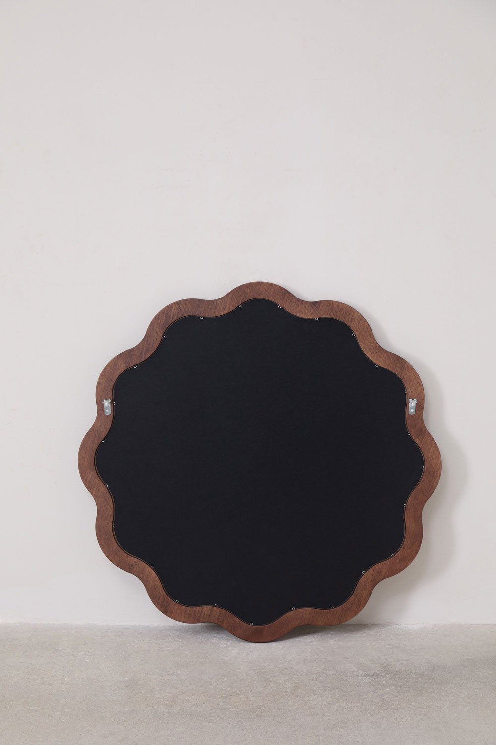 Specchio da parete rotondo in legno di rovere (Ø80 cm) Luesia