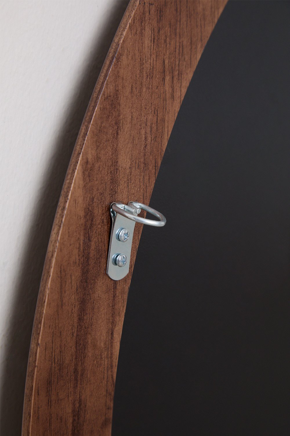 Specchio da parete rotondo in legno di rovere (Ø75 cm) Ozande