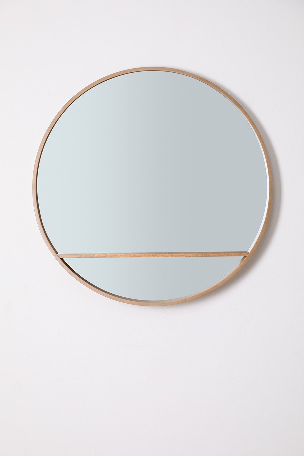 Specchio da parete rotondo in legno (Ø80 cm) Benat