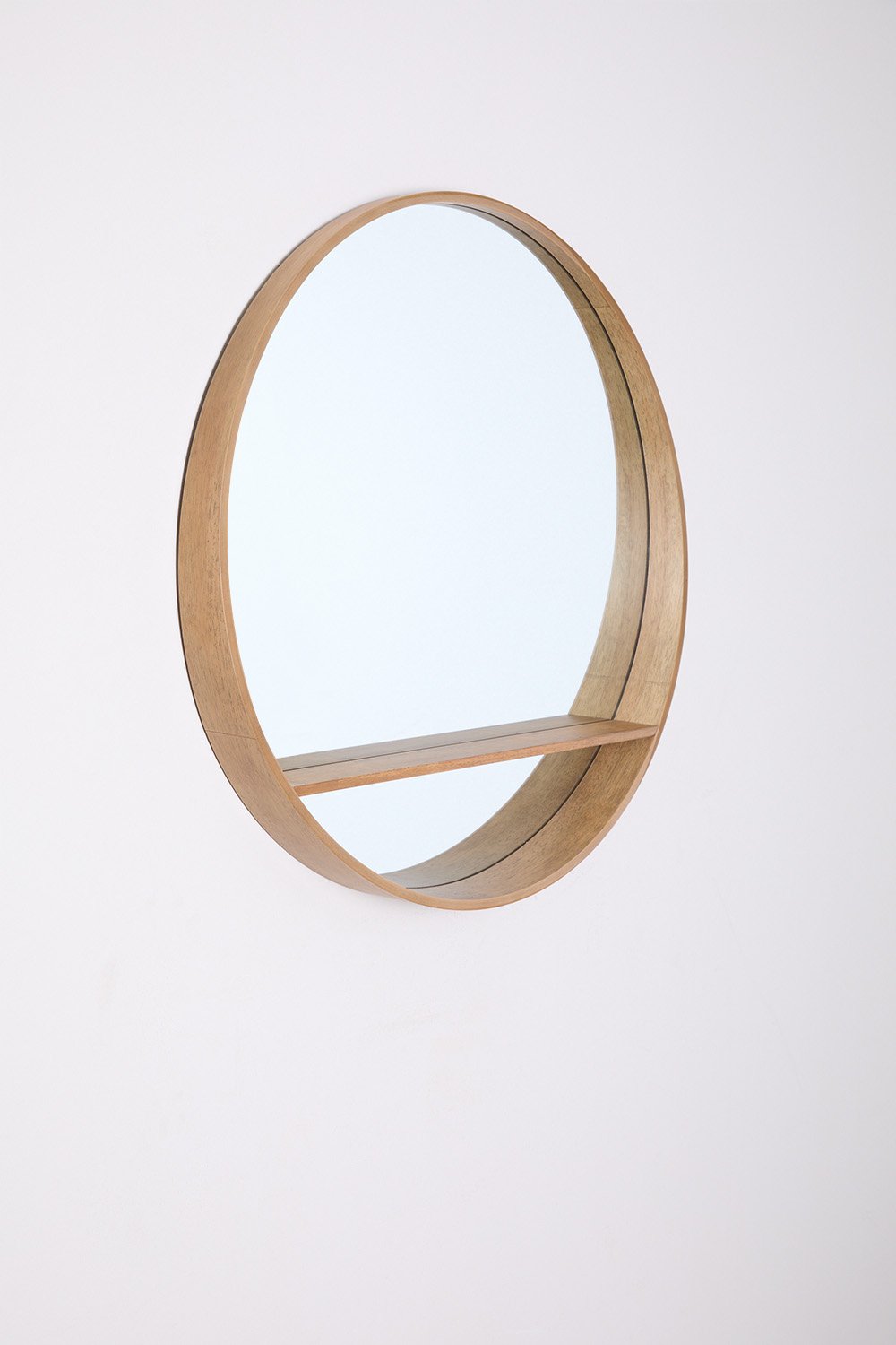 Specchio da parete rotondo in legno (Ø80 cm) Benat