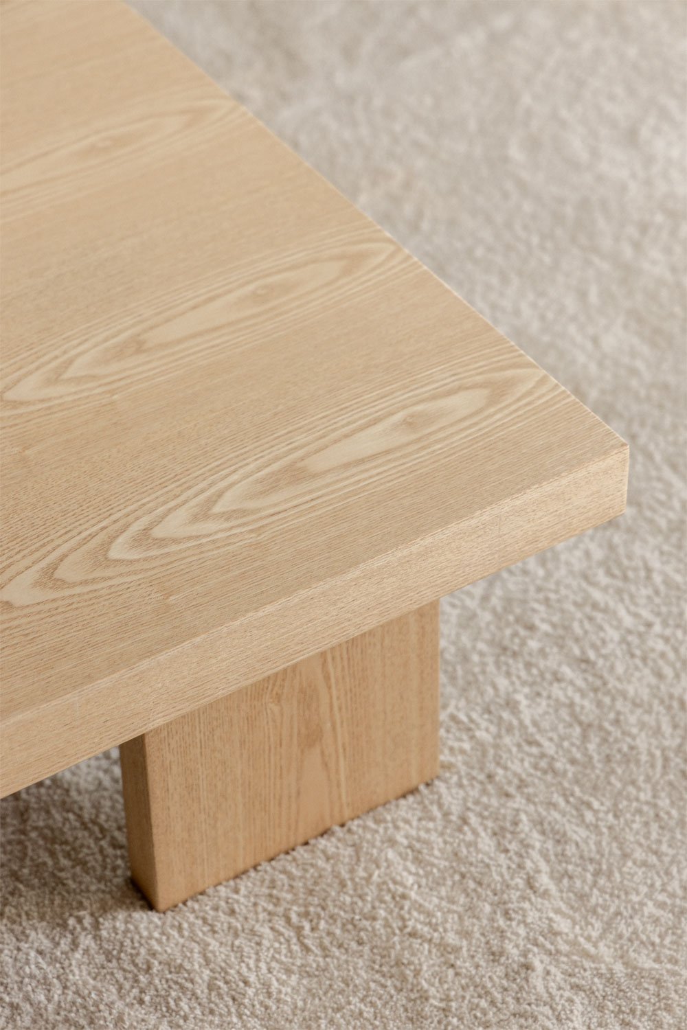 Tavolino rettangolare 100x60 cm in MDF e impiallacciato Bernay