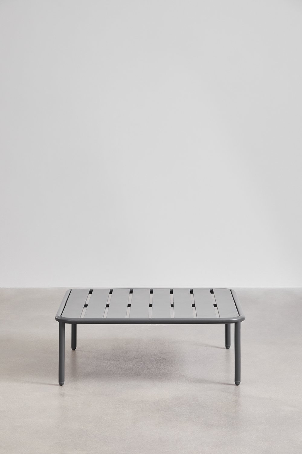 Tavolino da giardino quadrato 90x90 cm in acciaio Roubly