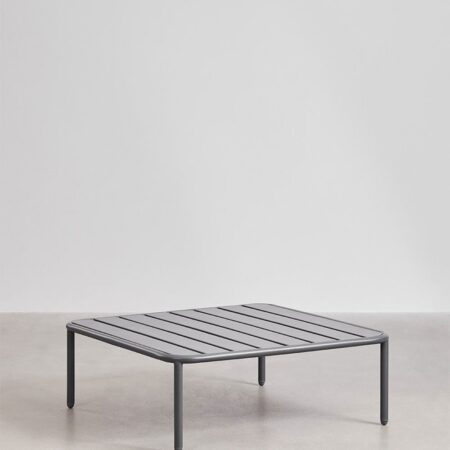 Tavolino da giardino quadrato 90x90 cm in acciaio Roubly
