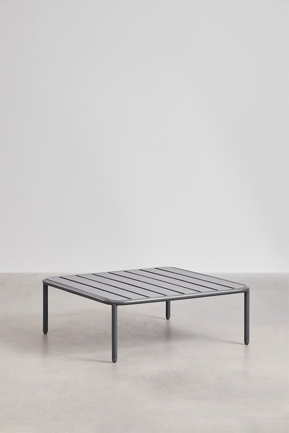 Tavolino da giardino quadrato 90x90 cm in acciaio Roubly