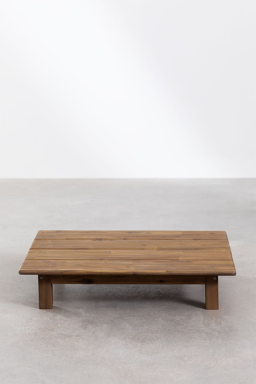 Tavolino da giardino rettangolare 85x75 cm in legno di acacia Brina