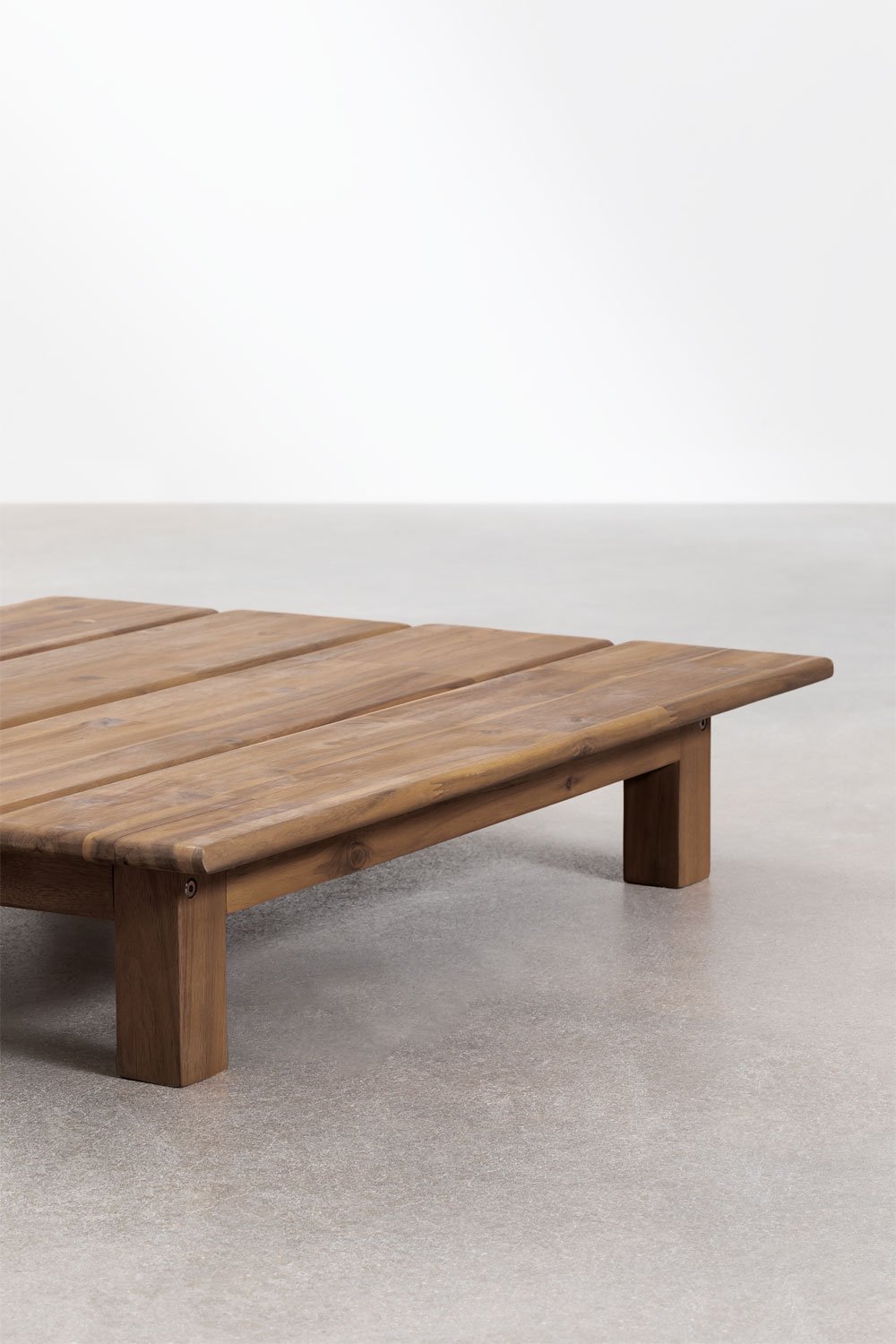 Tavolino da giardino rettangolare 85x75 cm in legno di acacia Brina