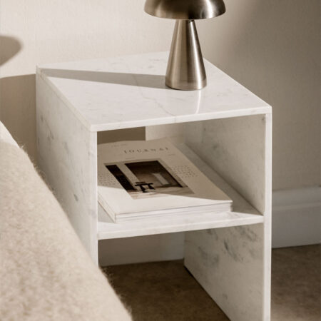 Comodino quadrato 35x35 cm in marmo Gabrielle