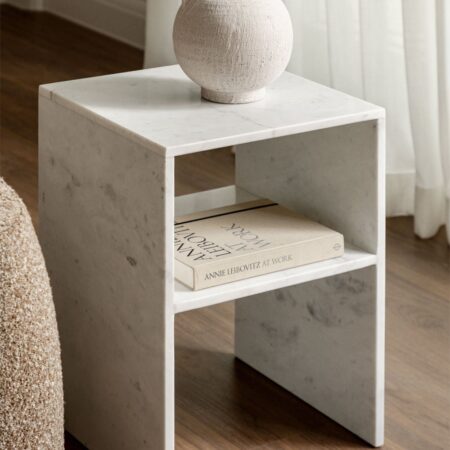 Tavolino quadrato 35x35 cm in marmo Gabrielle