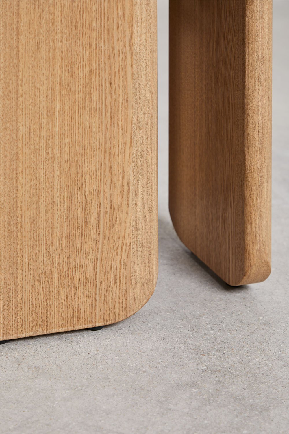Tavolino quadrato 50x50 cm in MDF e impiallacciato frassino Ginger
