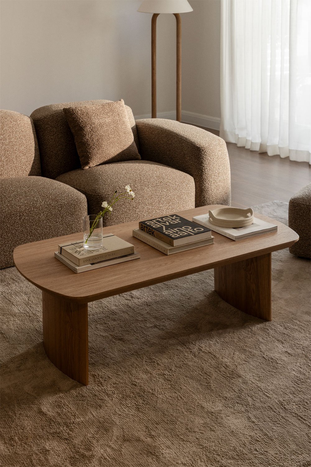 Tavolino rettangolare 120x60 cm in MDF Tuareg