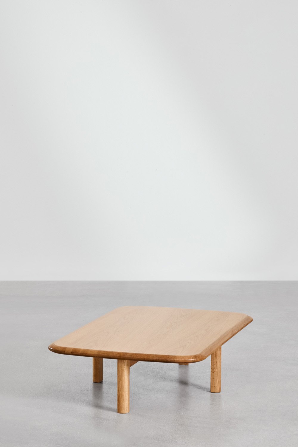 Tavolino rettangolare in legno di rovere Treveris