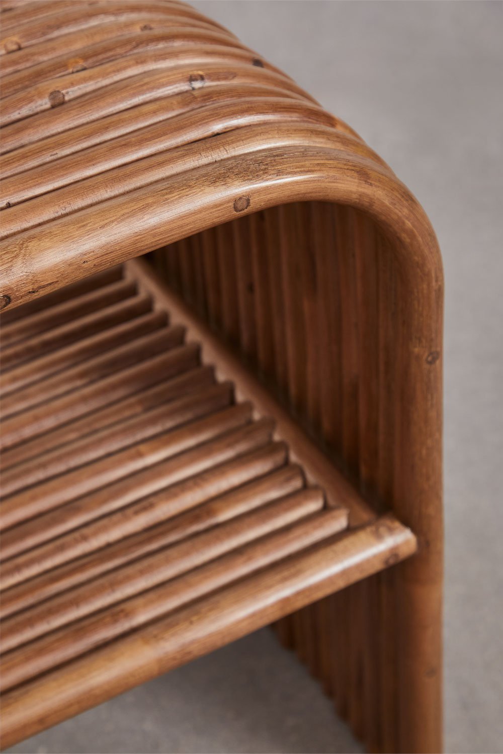 Tavolino rettangolare in rattan (35x40 cm) Nolay