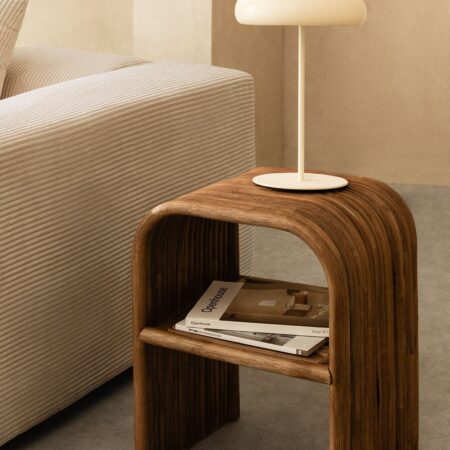 Tavolino rettangolare in rattan (35x40 cm) Nolay