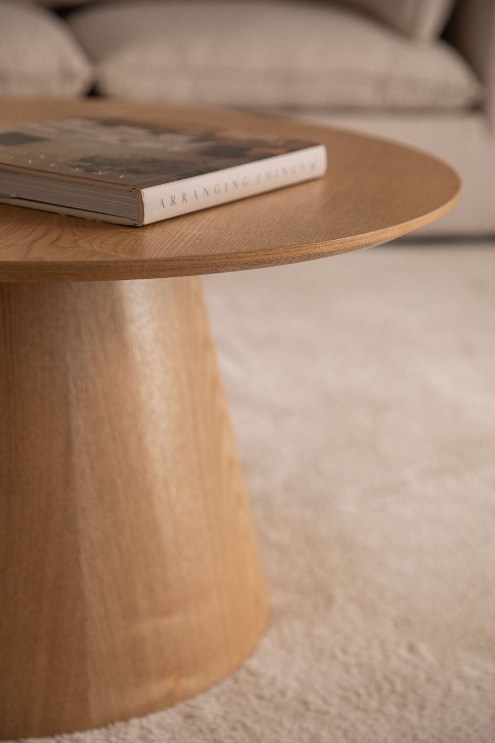 Tavolino rotondo in legno (Ø80 cm) Aura