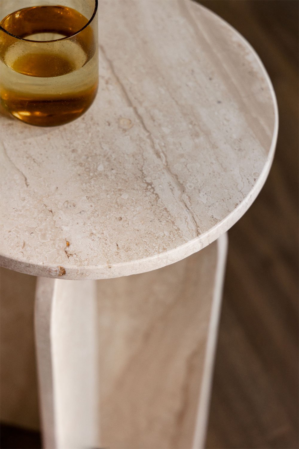 Tavolino rotondo Ø30 cm in marmo Graham