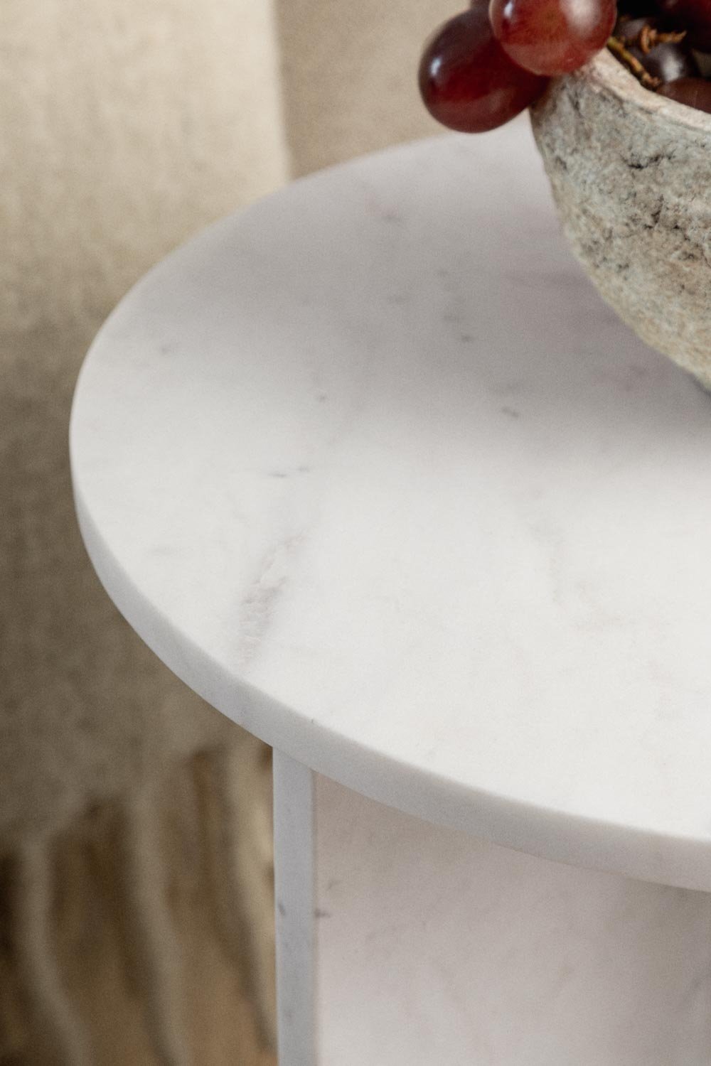Tavolino rotondo Ø35 cm in marmo Mencia