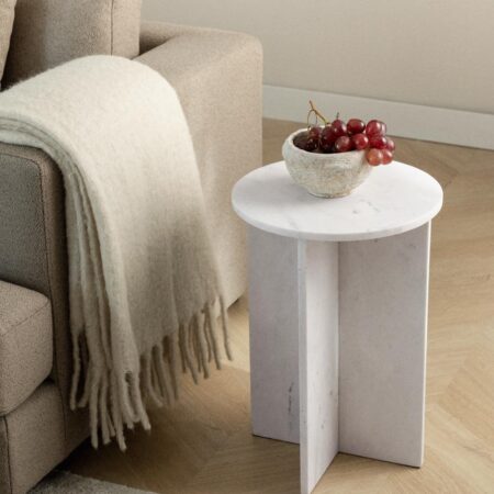 Tavolino rotondo Ø35 cm in marmo Mencia