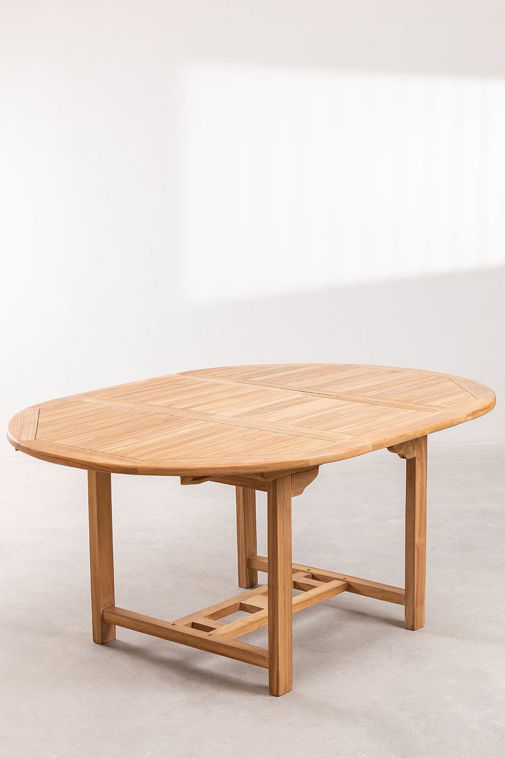 Tavolo da giardino 120-170x120 cm allungabile in legno di teak Pira