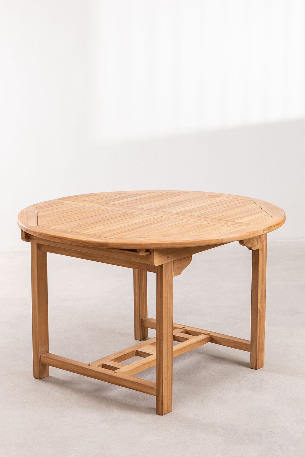 Tavolo da giardino 120-170x120 cm allungabile in legno di teak Pira