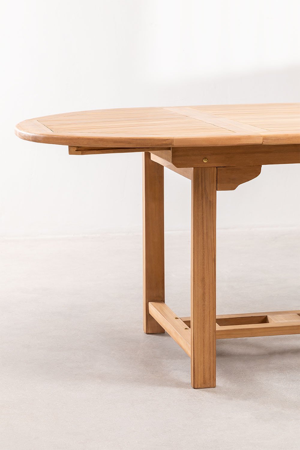 Tavolo da giardino 120-170x120 cm allungabile in legno di teak Pira