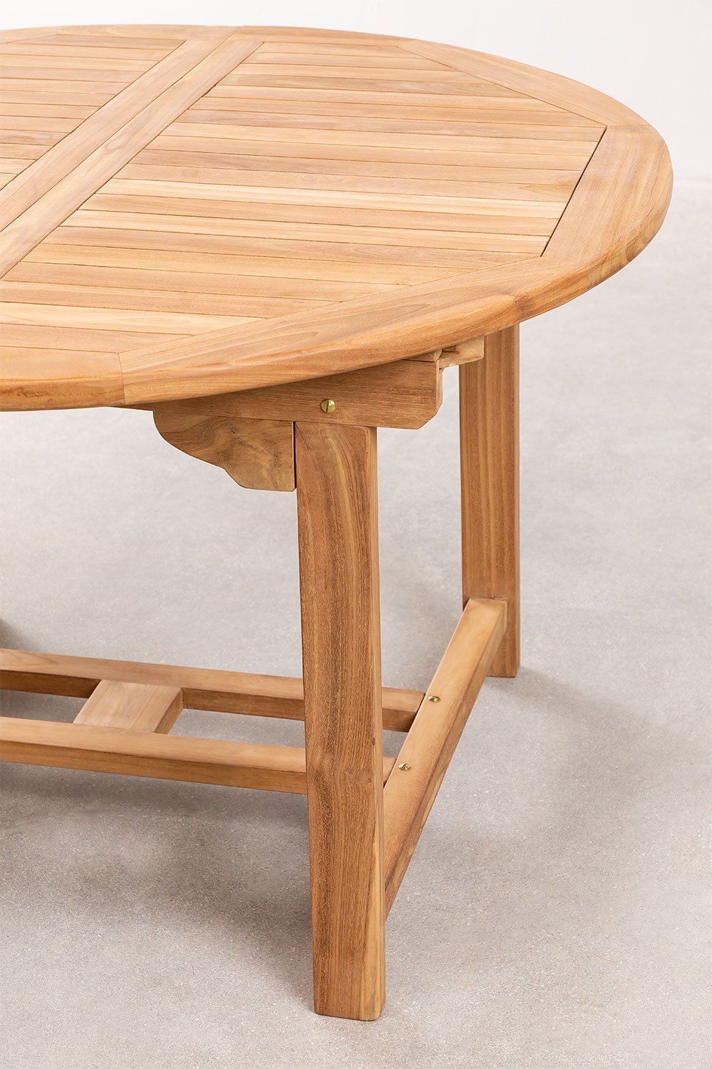Tavolo da giardino 120-170x120 cm allungabile in legno di teak Pira