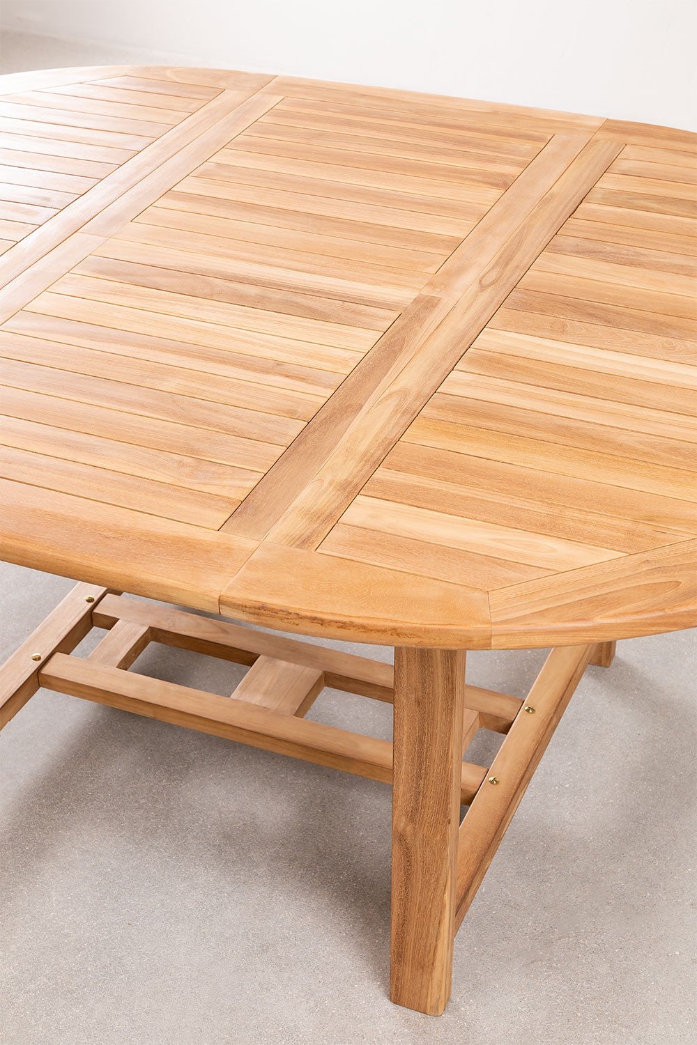 Tavolo da giardino 120-170x120 cm allungabile in legno di teak Pira